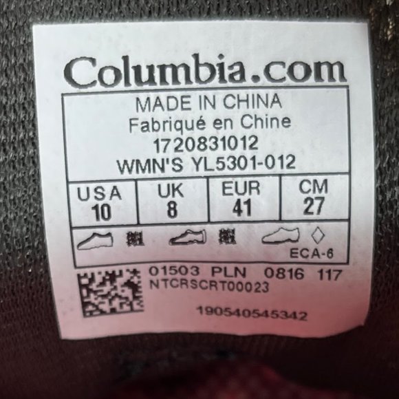 Columbia Crankbait Lace Canvas Casual Boat Gray Womens US Size 10 EUR 41 YL5301 - Picture 8 of 8